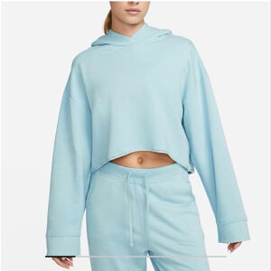 Women's Nike Yoga Light Blue Cropped Hoodie M